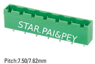 Plug-Terminal Block socket closed straight pin Pitch:7.62mm / 0.3 in