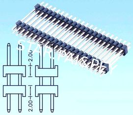 double Rows Straight Male 2.54mm Breakable Pin Header connector