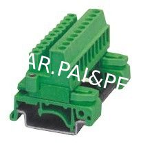Din Rail Plug-in Terminal Block  with screw fix flange Header Pin 02 poles pitch:5.08mm / 0.2 in