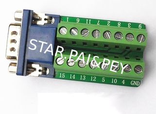 Signals Breakout Board Serial Port Header - DB15 Male / Female terminal block adapter