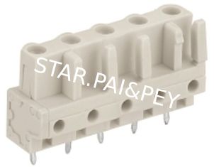 Female connector; with straight pins;with 2 locking latches; pin spacing 7.5mm / 0.295 in