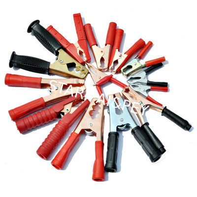 Plastic Insulated Coated Copper Boots Car Battery Alligator Clip Test Clamp 300A Rated