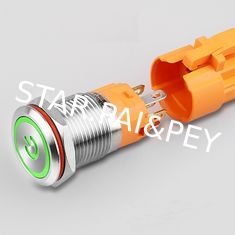 16MM DPST ON OFF momentary stainless steel push button with IP67 IK10