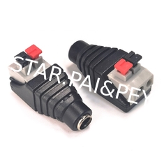 2.1mm x 5.5mm DC female terminal block with push down connection