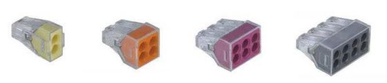 Push-wire Lighting Connectors for Flexible Conductors 5 poles easy access to installment and high security