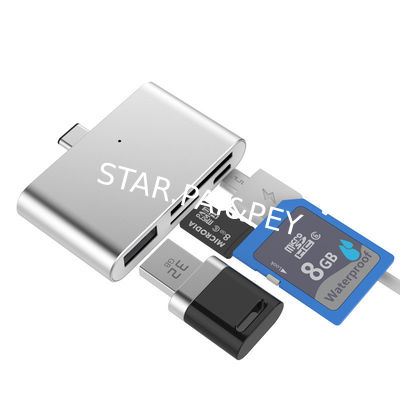 USB 3.1 TYPE-C to USB 2.0 Hub SD TF OTG Card Reader for Smart Phone Tablet PC