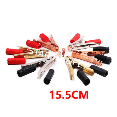 Plastic Insulated Coated Copper Boots Car Battery Alligator Clip Test Clamp 300A Rated