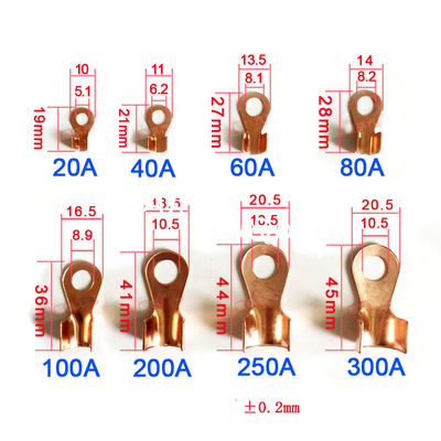 Open Barrel Wire Crimp Copper Ring Lug Terminals OT 5A to 500A
