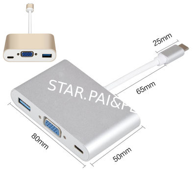 USB 3.1 type C to VGA Monitor USB 3.0 Type C Female Charger Adapter Converter