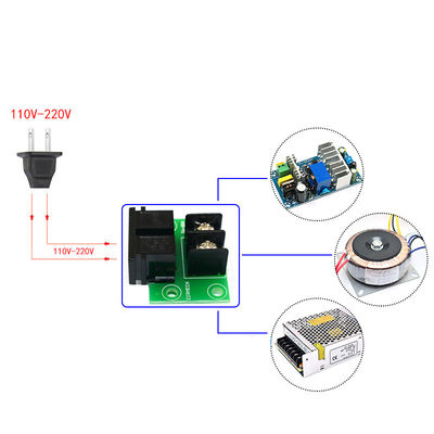 2-pin Barrier Terminal Blocks to Male IEC 320 C8 AC Power Plug  Adapter Converter