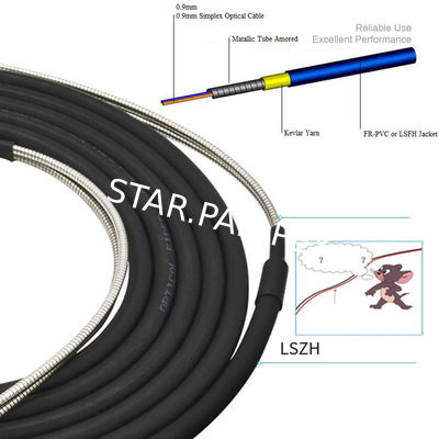 Outdoor Armored Fiber Optic Cable With FC SC LC ST Connector Assembled 30 to 1000 Meters