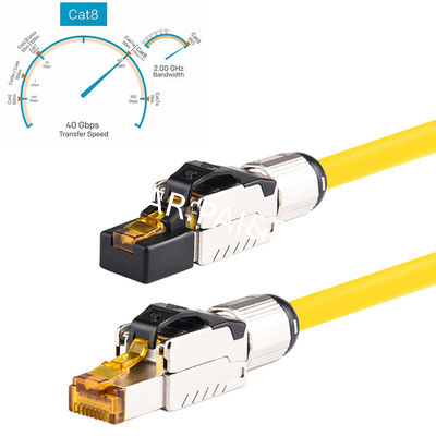 RJ45 Network Modular Plugs Cat8 Shielded Connectors 8P8C High Speed 40 Gbps