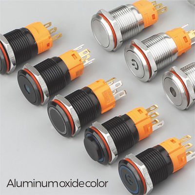 16MM DPST ON OFF momentary stainless steel push button with IP67 IK10