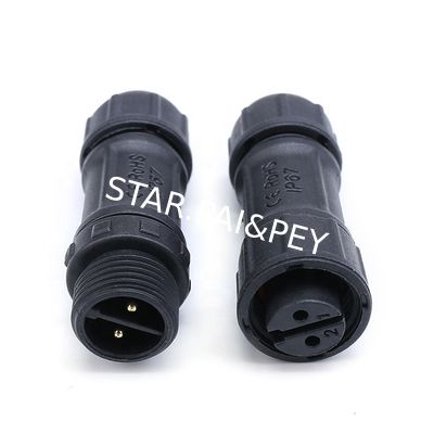 M12 connector rear panel mount Male Female 2 3 4 5 pin Nylon Closed-end Wire Joints Connector