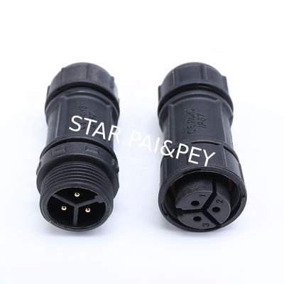 M12 connector rear panel mount Male Female 2 3 4 5 pin Nylon Closed-end Wire Joints Connector