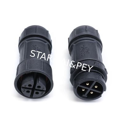 M12 connector rear panel mount Male Female 2 3 4 5 pin Nylon Closed-end Wire Joints Connector