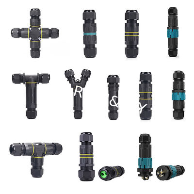 T Type Plastic Screw Circular Led Strip Light Splitter Electrical Easy Installed Waterproof Cable Connector