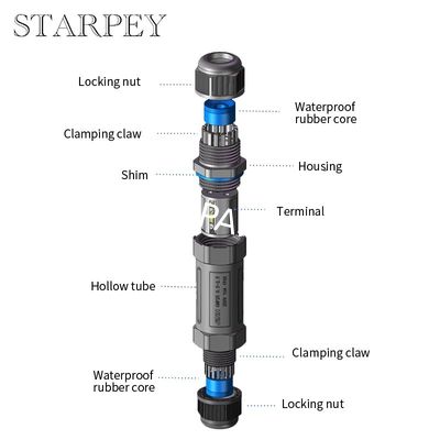 4 Pin Strong Sealed Quick Connect Disconnect Waterproof Electrical IP68 Wire Connector for outdoor lighting