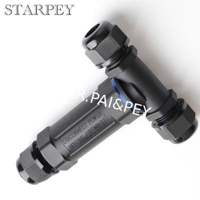 T Type 4 pin wire underwater connector electrical quick fast installation 4 ways IP68 waterproof connector