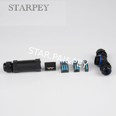 T Type 4 pin wire underwater connector electrical quick fast installation 4 ways IP68 waterproof connector