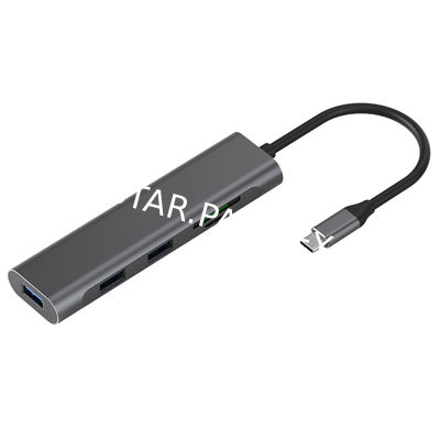 Multi Functional 5 In 1 Usb Type C Hub sd Tf Slots adapter for Laptop Aluminum Splitter Usb 3.0 Card Reader Adapter Type