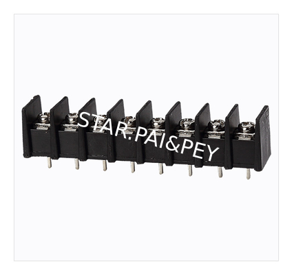 8.25mm/0.325' in Pitch PCB Barrier Terminal Block dip 180°  with flage 300V/20A With Approve Connector