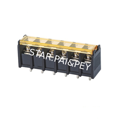 8.25mm/0.325' in Pitch PCB Barrier Terminal Block dip 180°  with flage 300V/20A With Approve Connector