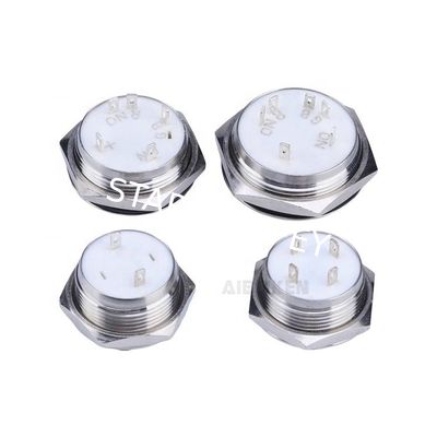 Push button switch 16mm flattest metal Momentary waterproof 12V