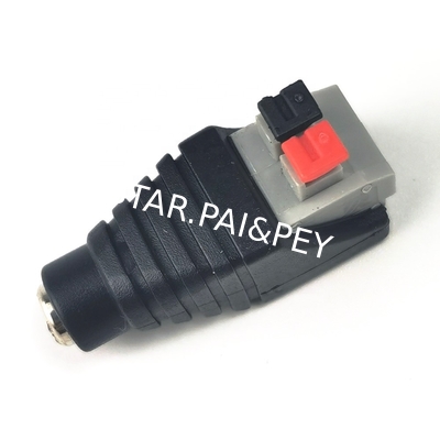 2.1mm x 5.5mm DC female terminal block with push down connection